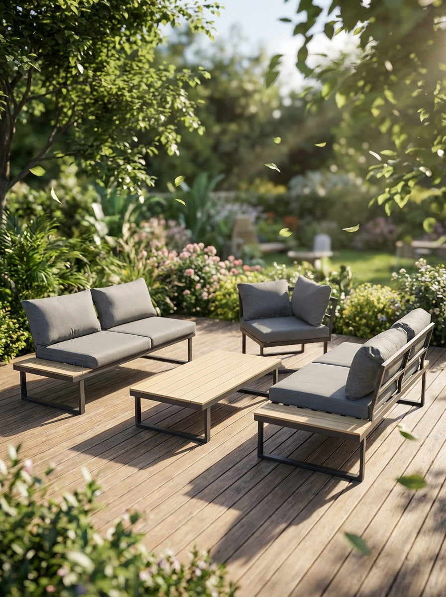 GARDEN CORNER XXL NM-28 GARDEN FURNITURE SET GARDEN FURNITURE BROWN Manufacturer Ideal Garden