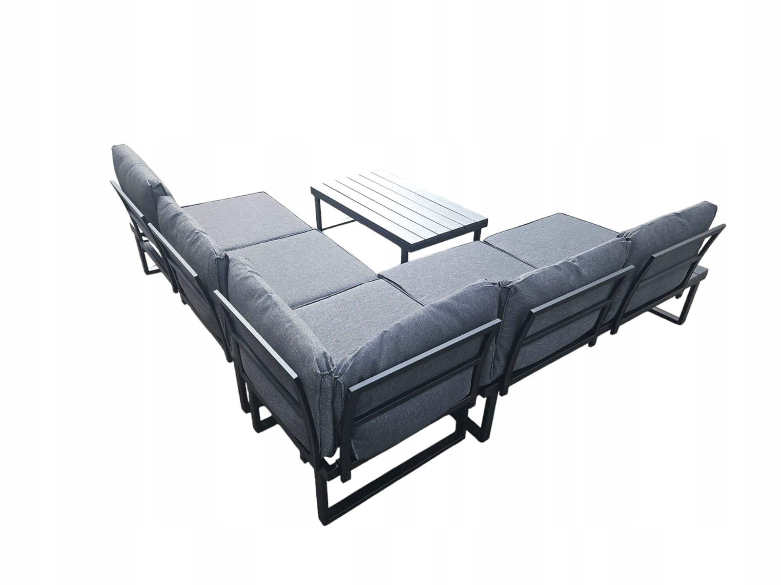 GARDEN CORNER with table XL SEATING SET ANTHRACITE TABLE SET Color gray