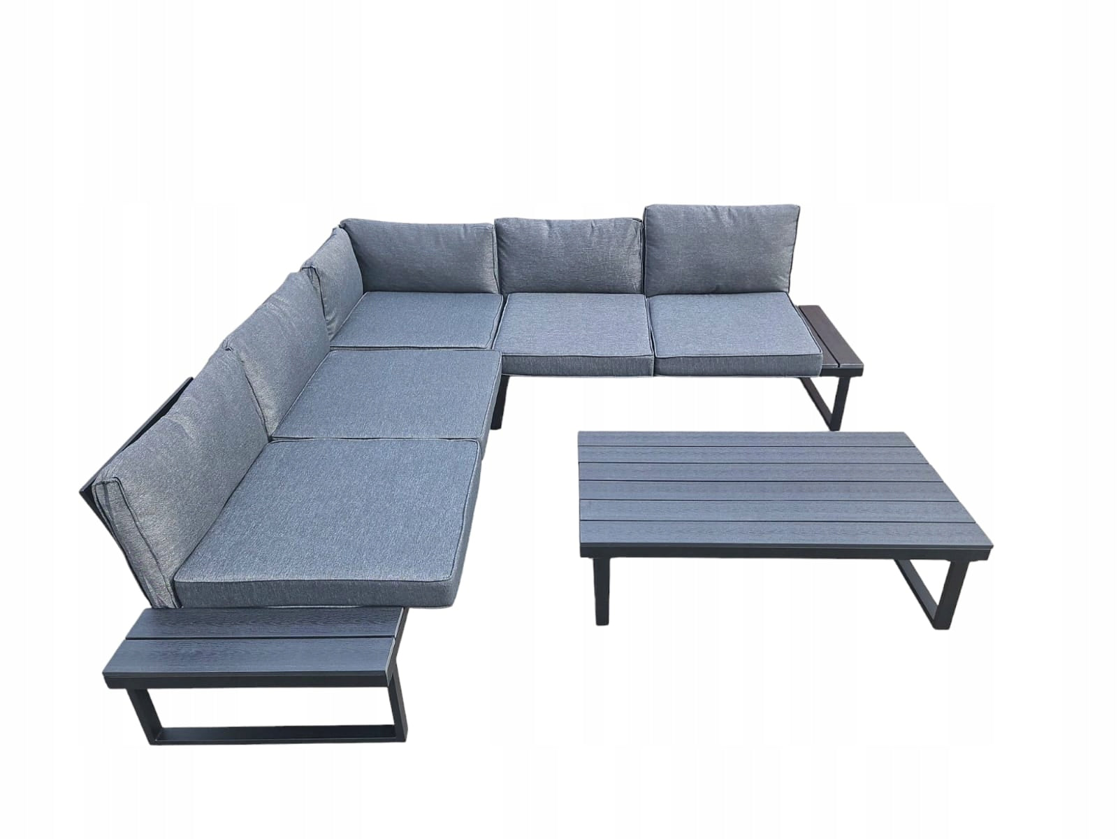 GARDEN CORNER with table XL SEATING SET ANTHRACITE TABLE SET Line Garden