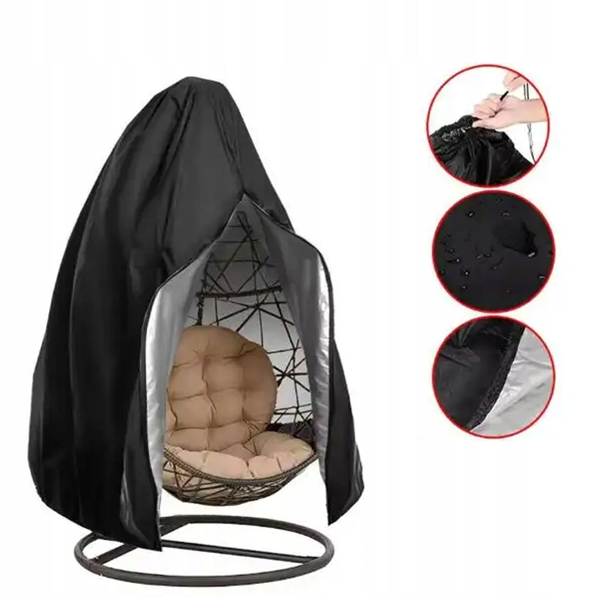 GARDEN COVER UNIVERSAL FOR ARMCHAIR HANGING GARDEN SWING + CASE Length 115 cm
