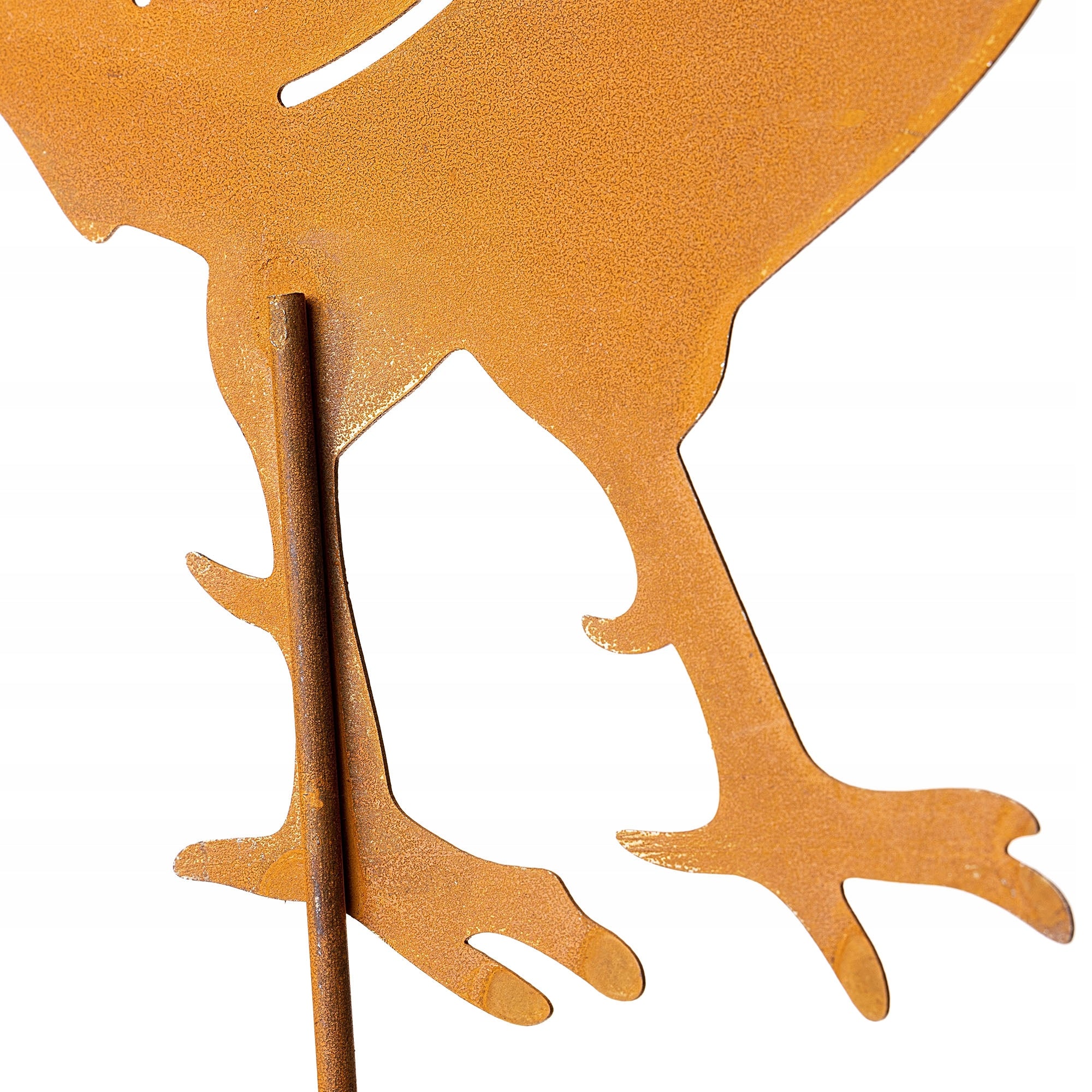 GARDEN DECORATION CHICKENS CORTEN 34cm STEEL DECORATION FOR GARDEN RUST KORTEN Series rzeźba metalowa do wbicia