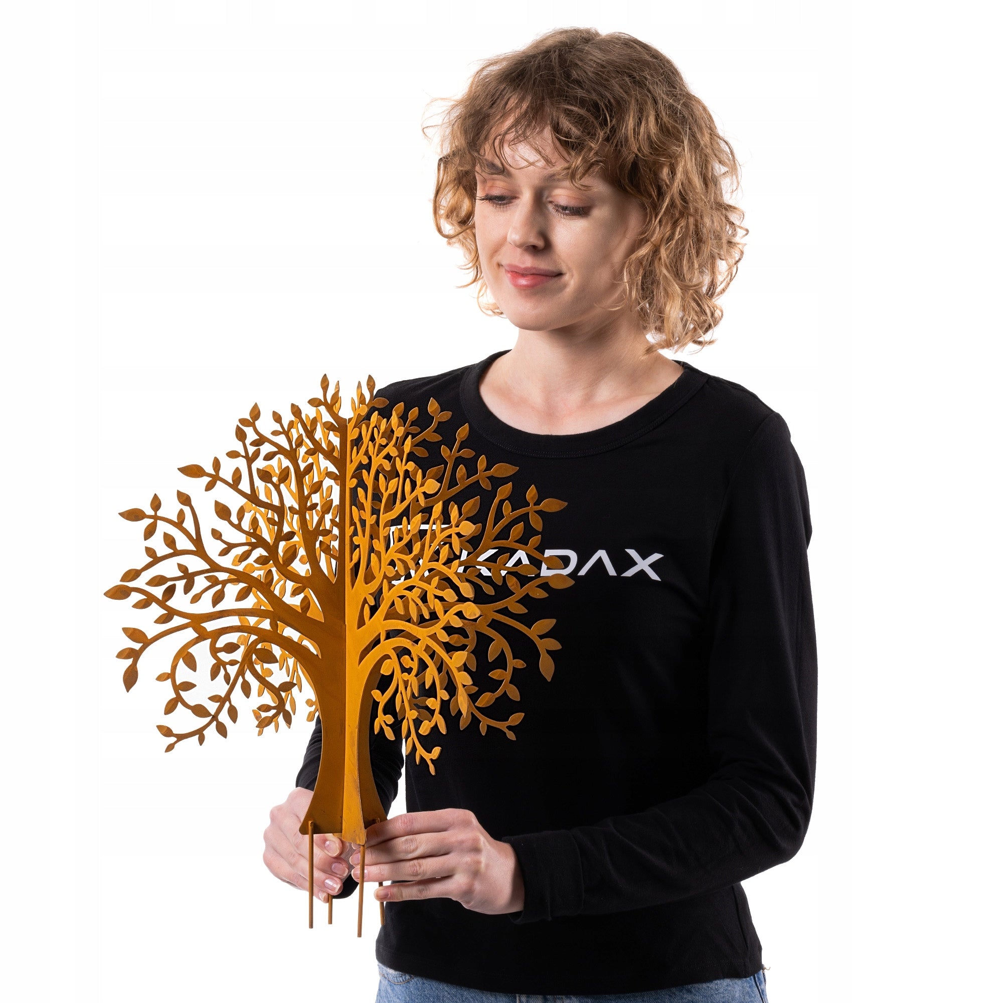 GARDEN DECORATION TREE CORTEN 40cm STEEL GARDEN DECORATION RUST KORTEN Packaging status original