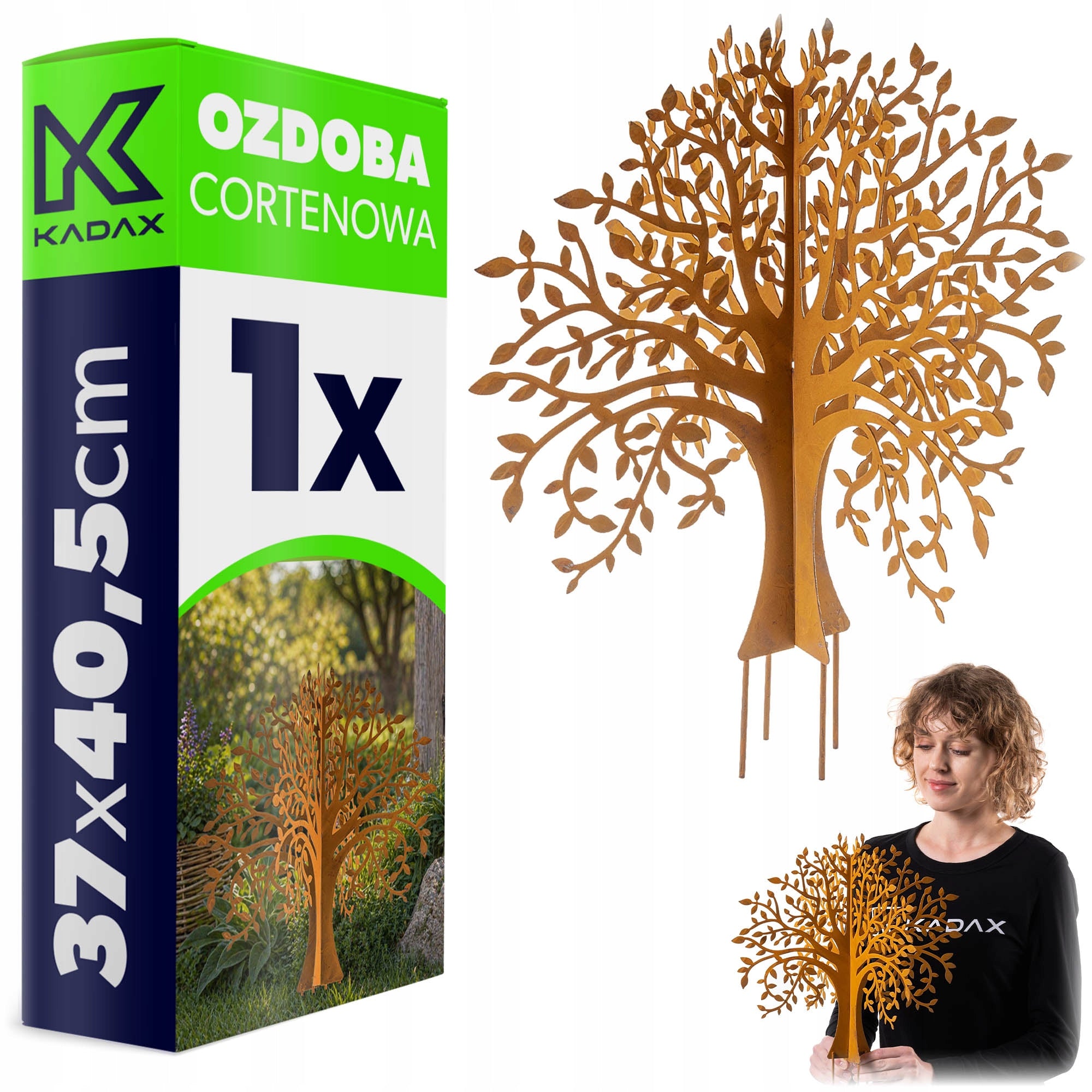 GARDEN DECORATION TREE CORTEN 40cm STEEL GARDEN DECORATION RUST KORTEN