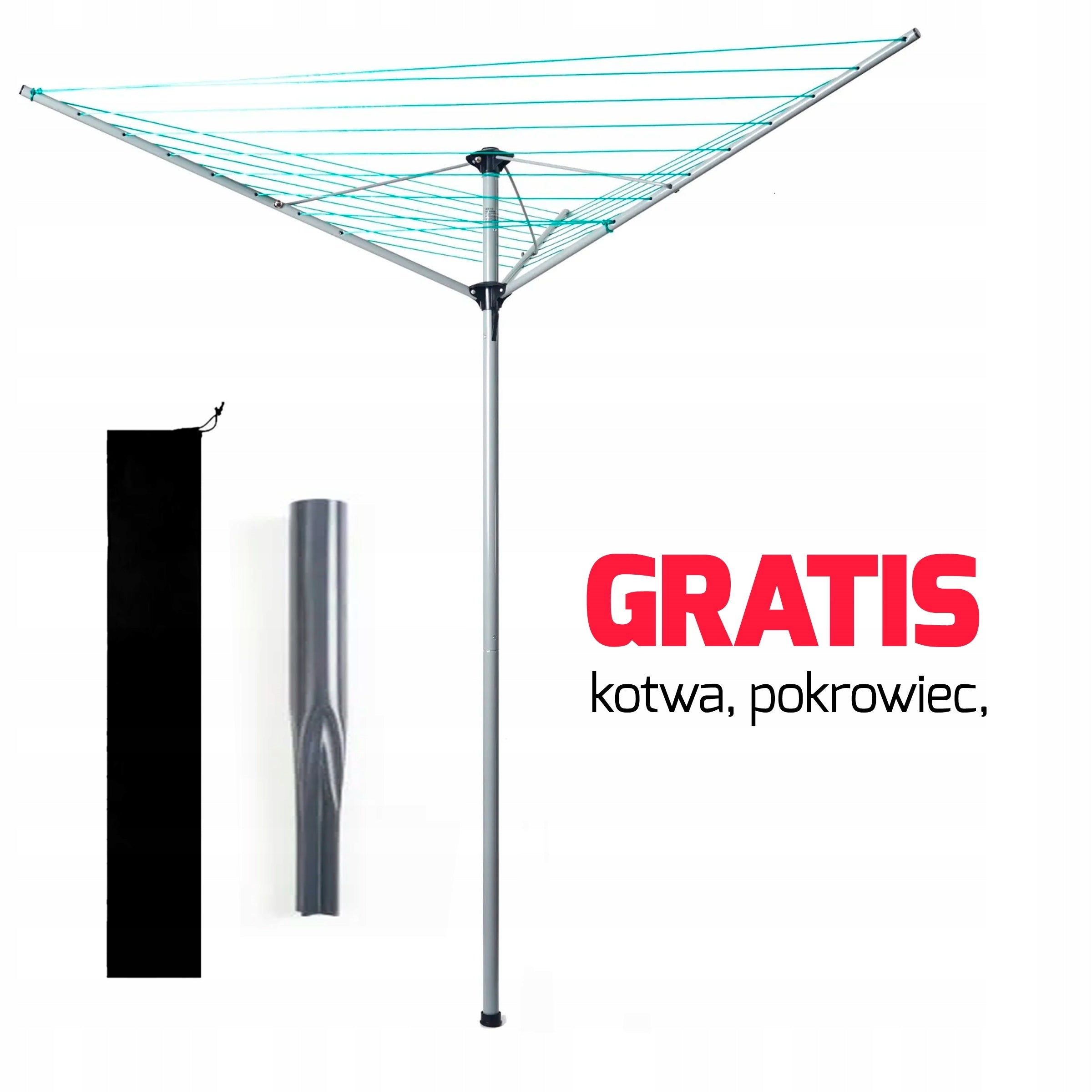 GARDEN DRYER LAUNDRY UNDERWEAR PROMIS ROTATING 182CM ANCHOR + COVER Manufacturer code 5908118950857