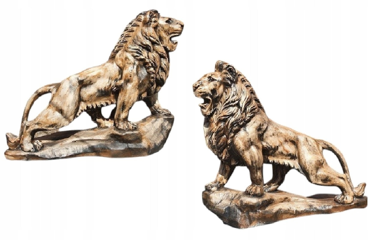 GARDEN FIGURE LION GIANT COUPLE CAST ARTIFICIAL STONE BRONZE AG-BET EAN (GTIN) 5904844694379