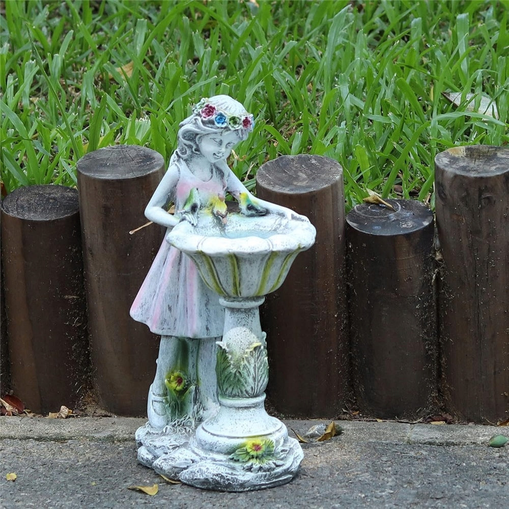 GARDEN FIGURINE LED SOLAR FAIRY DECORATION PATIO BALCONY GARDEN Packaging status original