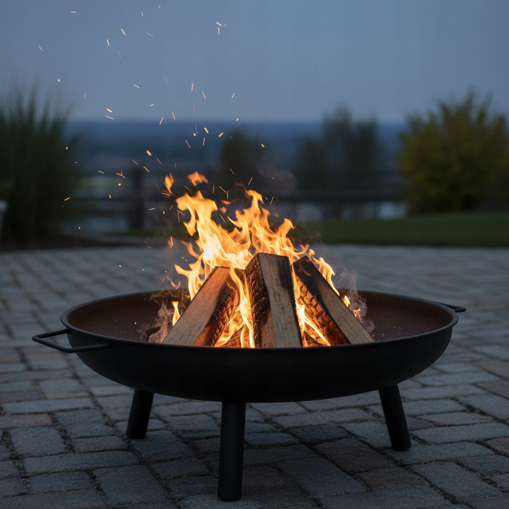 GARDEN FIREPLACE 58CM STEEL GARDEN FIREPLACE GRILL CAULDRON GRATE LARGE Manufacturer code FP01