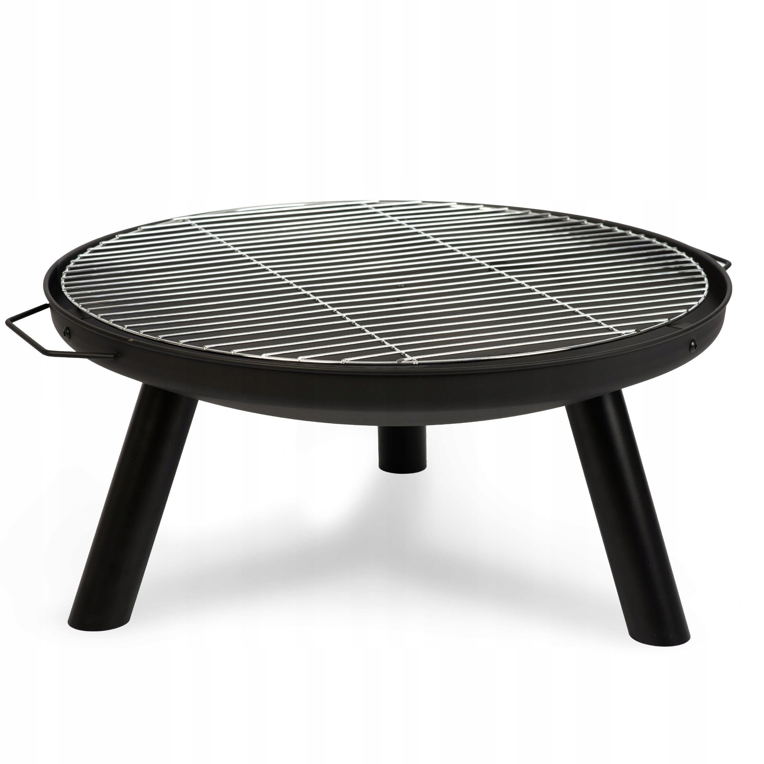 GARDEN FIREPLACE 60cm WITH HANDLES LARGE SOLID STEEL FIREPLACE GRILL Packaging status original