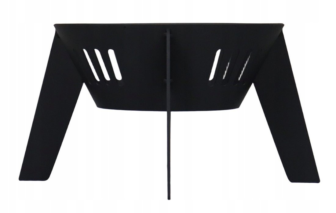 GARDEN FIREPLACE FOR FIRES STAINLESS STEEL FIREPLACE BLACK STEEL FREEBIE Length 45.5 cm