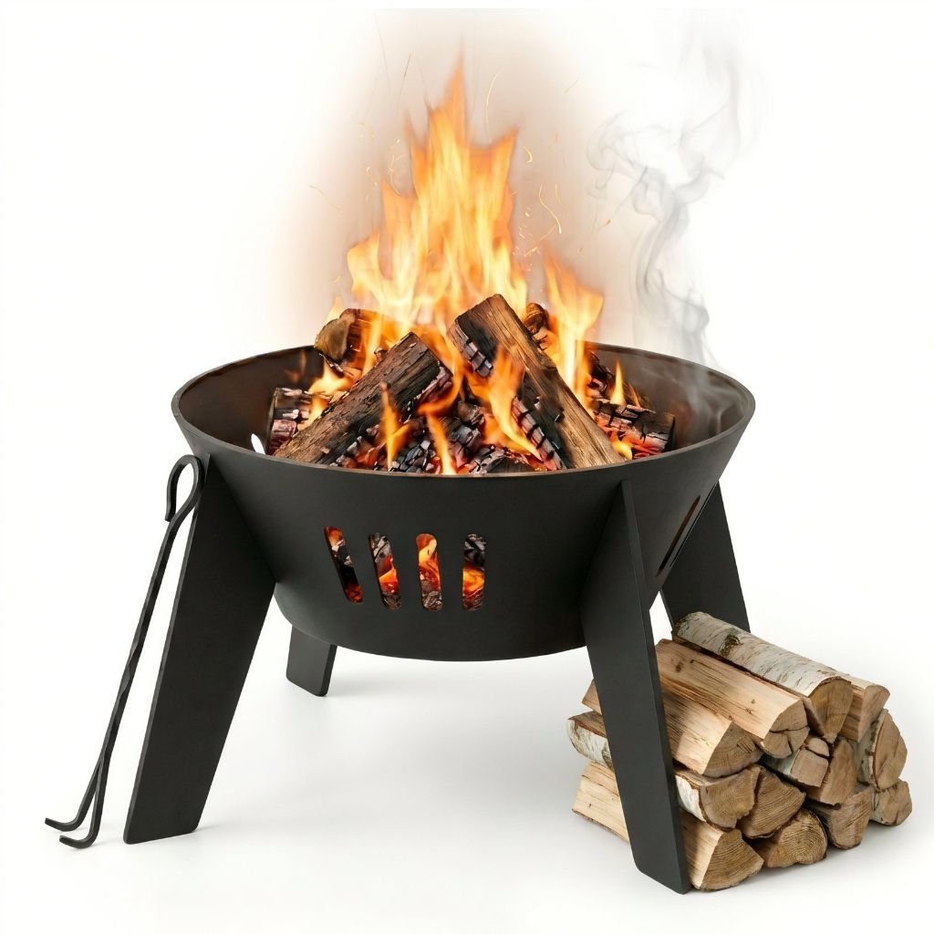 GARDEN FIREPLACE FOR FIRES STAINLESS STEEL FIREPLACE BLACK STEEL FREEBIE