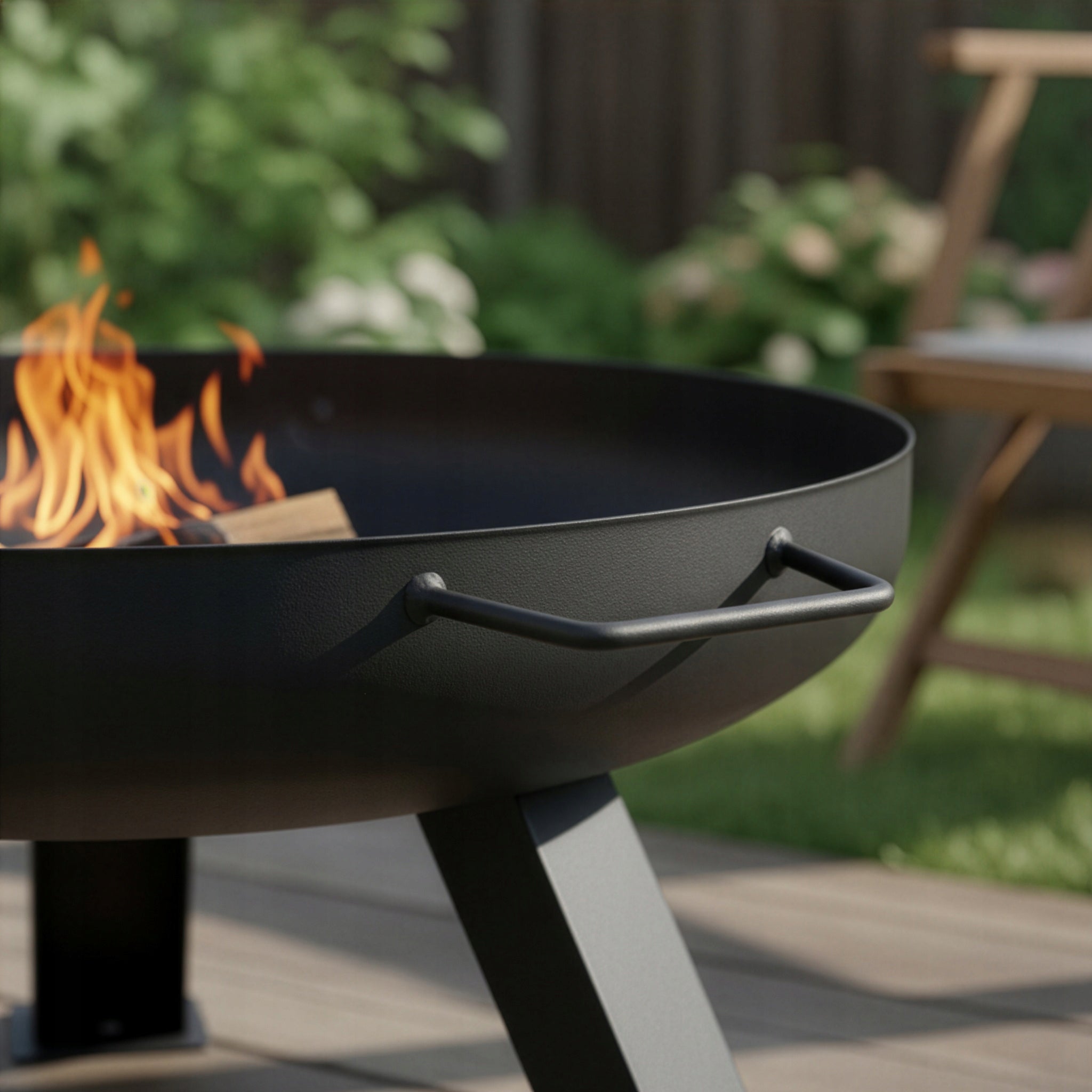 GARDEN FIREPLACE LARGE 60 CM FOR FIREPLACE GRILL STEEL BOILER BLACK XXL Manufacturer Lehmann