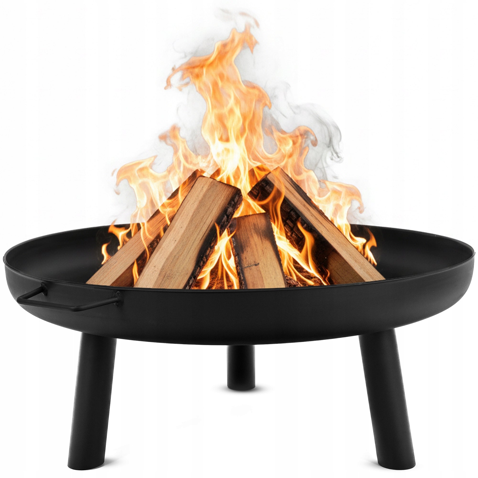 GARDEN FIREPLACE LARGE 80 CM FOR FIREPLACE GRILL STEEL BOILER BLACK XXL