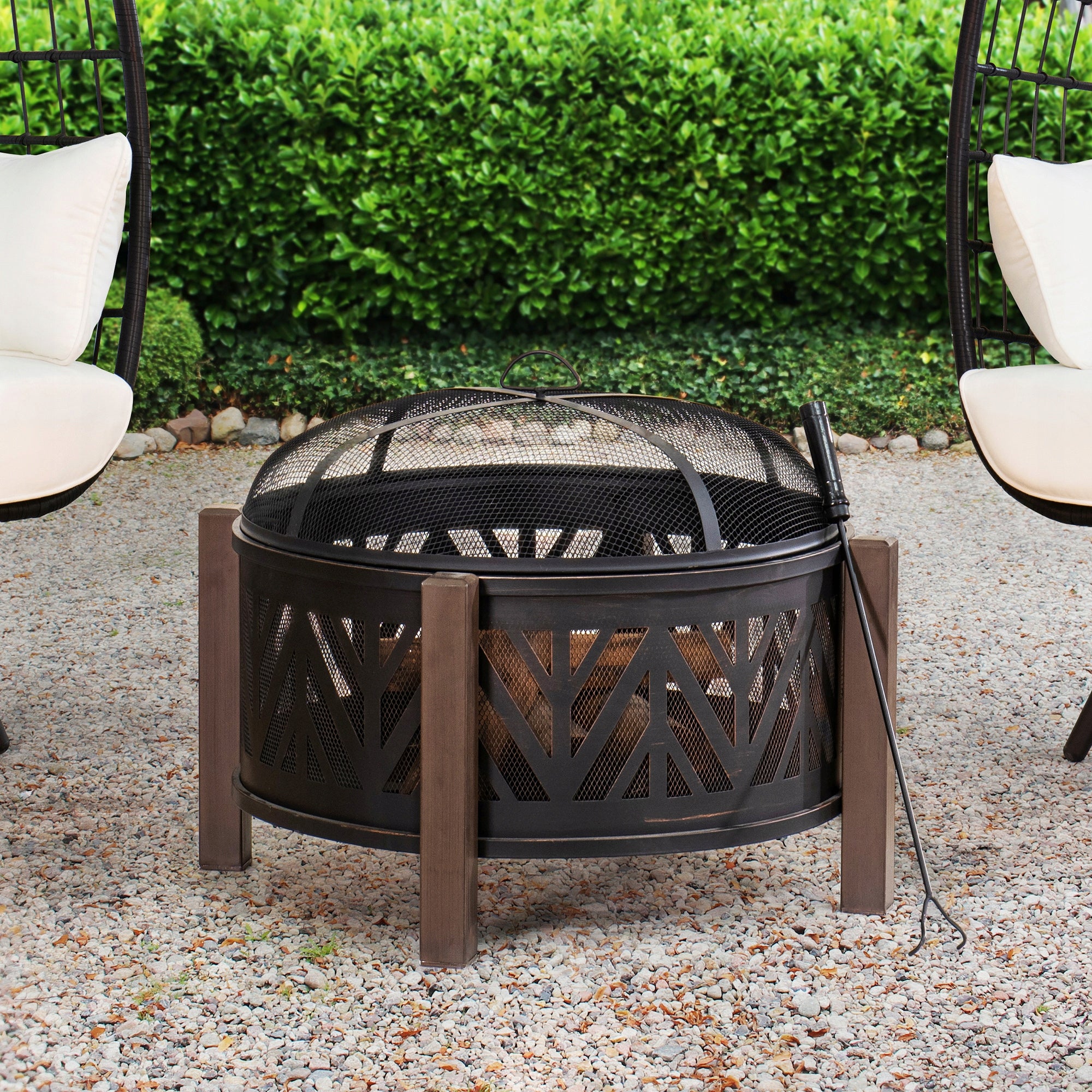 GARDEN FIREPLACE LARGE GRILL 78cm STEEL FIREPLACE PREMIUM SUNJOY Manufacturer no brand
