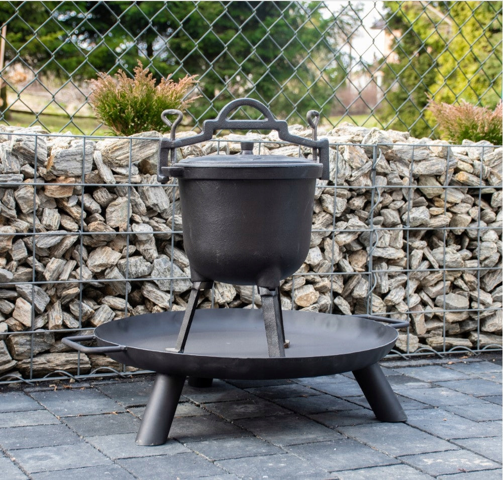 GARDEN FIREPLACE STEEL ROUND 70 cm GARDEN PORTABLE THICK 2 mm! Manufacturer Farmcook