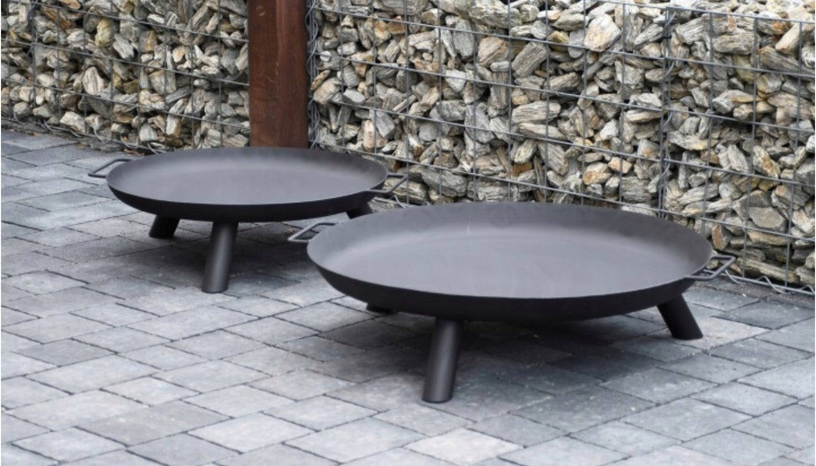 GARDEN FIREPLACE STEEL ROUND 70 cm GARDEN PORTABLE THICK 2 mm! Product height 22.5 cm
