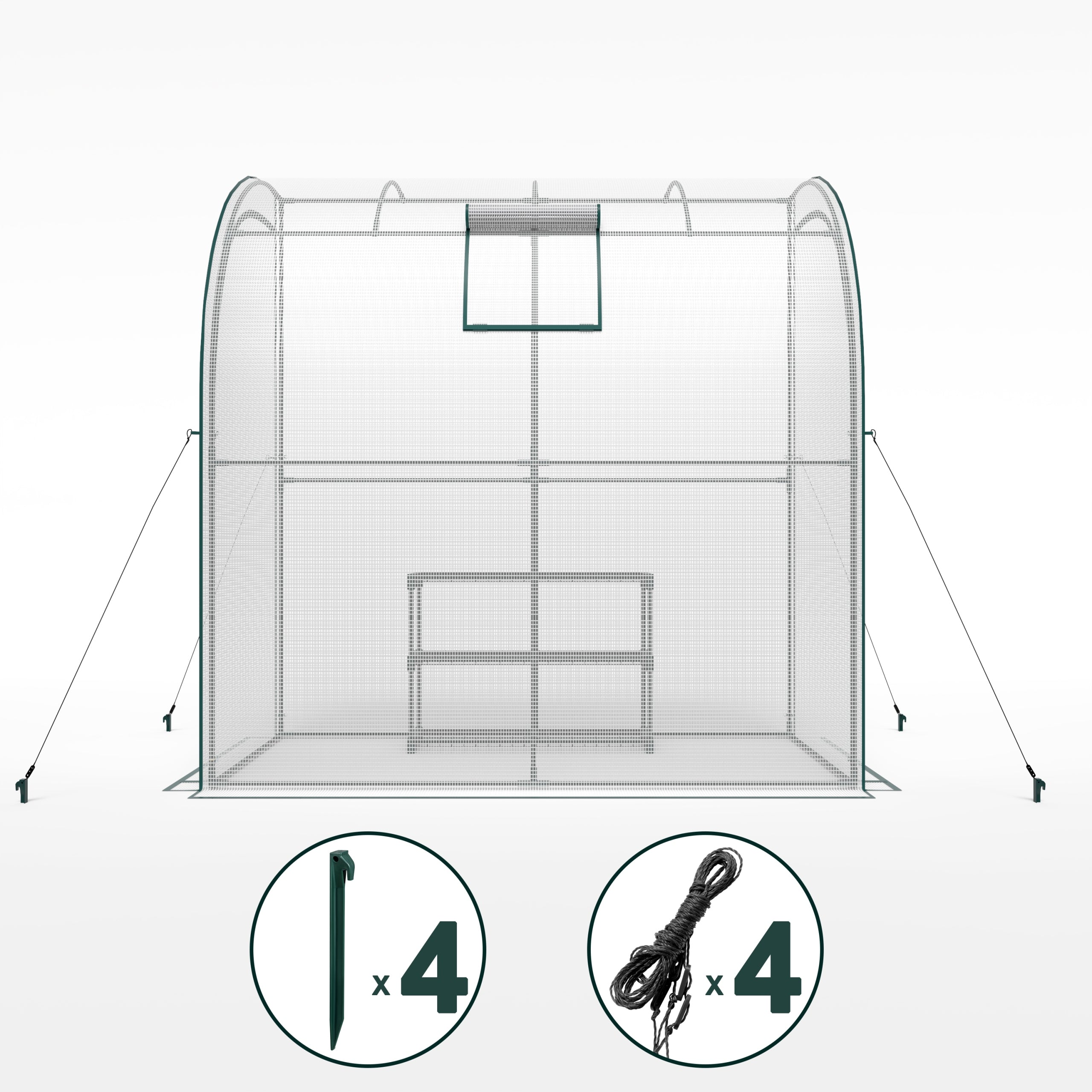 GARDEN FOIL TUNNEL GREENHOUSE 2x1x2 UV-4 WALL FOIL WITH SHELVES Product weight with unit packaging 8.32 kg