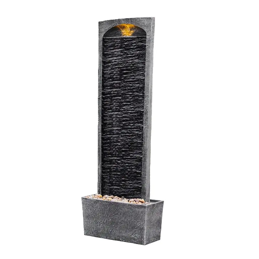 GARDEN FOUNTAIN WATERFALL WITH LIGHTING DECORATION FOR GARDEN TERRACE 98 CM Product height 98 cm