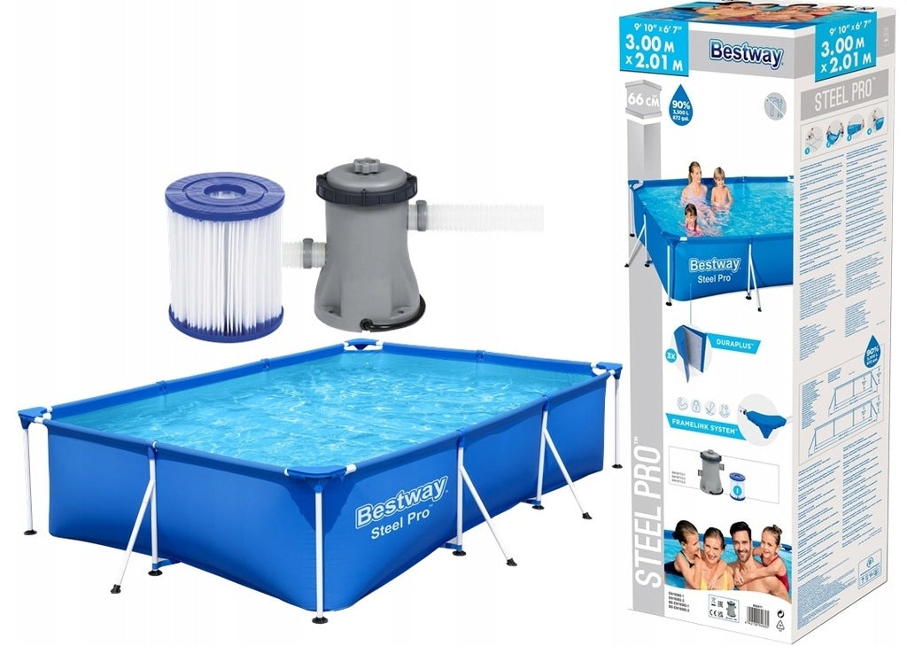 GARDEN FRAME POOL 300x201x66 BESTWAY 56411 8in1