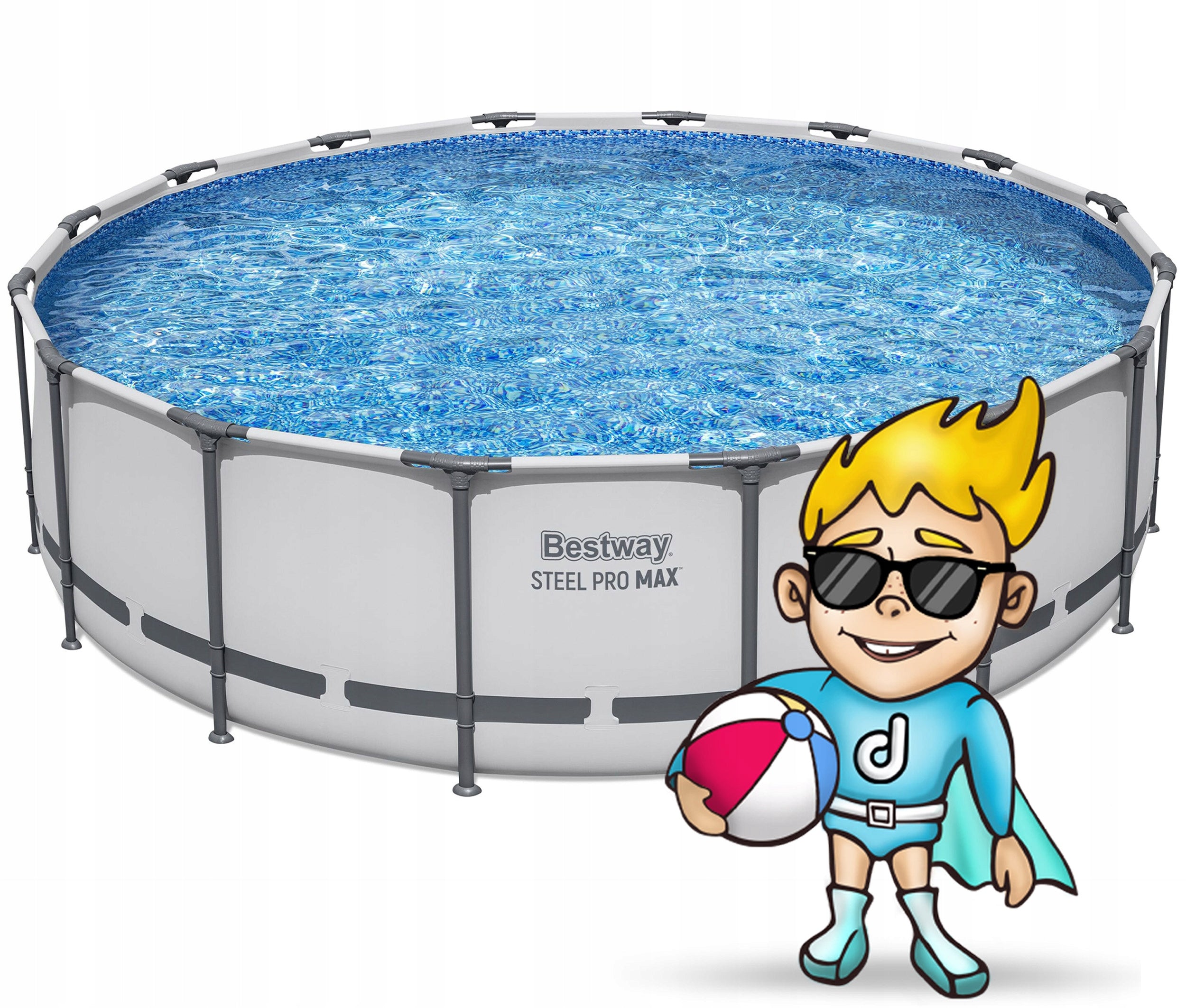 GARDEN FRAME POOL ROUND FAMILY 488x122cm SET 11in1 BESTWAY Packaging status original