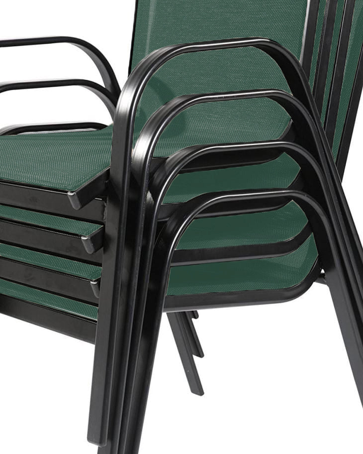 GARDEN FURNITURE 6 CHAIRS SET LARGE GARDEN TABLE 140x80 METAL SET Style Scandinavian modern industrial universal other