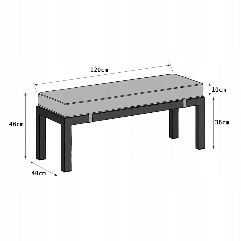 GARDEN FURNITURE ALUMINUM CORNER SEATING SET BEIGE TERRACE TABLE Color beige