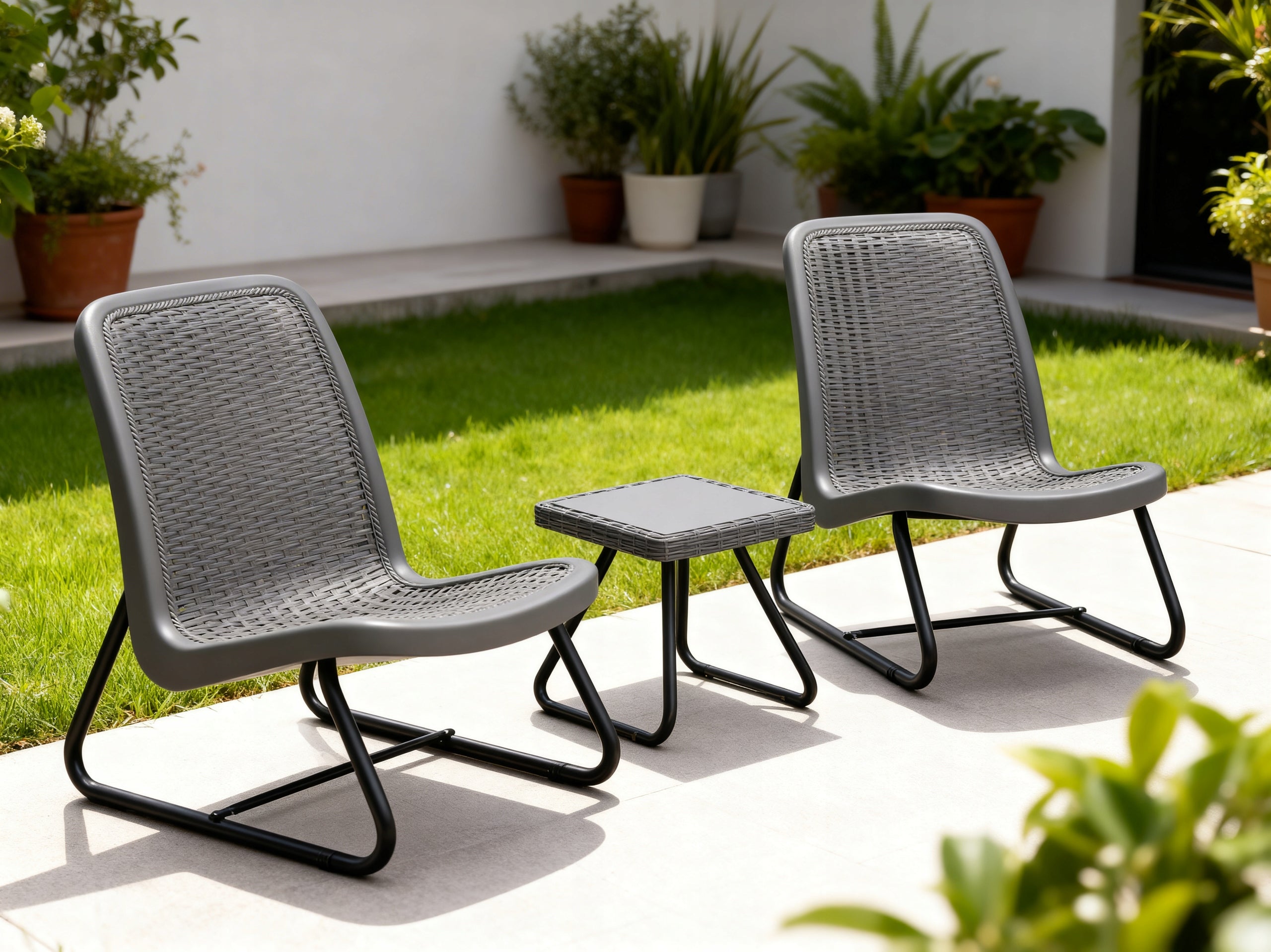 GARDEN FURNITURE BALCONY GARDEN FURNITURE SET DC30+DT07 TABLE GREY Number of items in the set 3