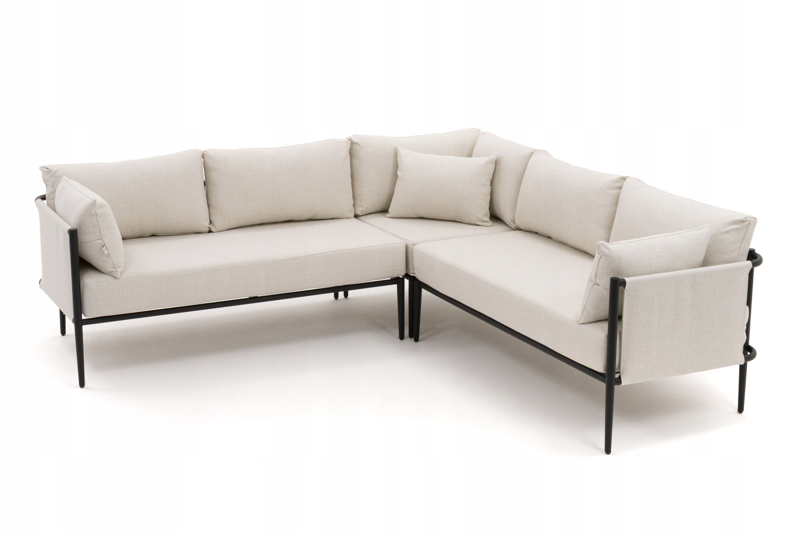GARDEN FURNITURE CORNER TERRACE MODERN ALUMINUM BELIZE BEIGE AND WHITE Line NEWHOME GARDEN