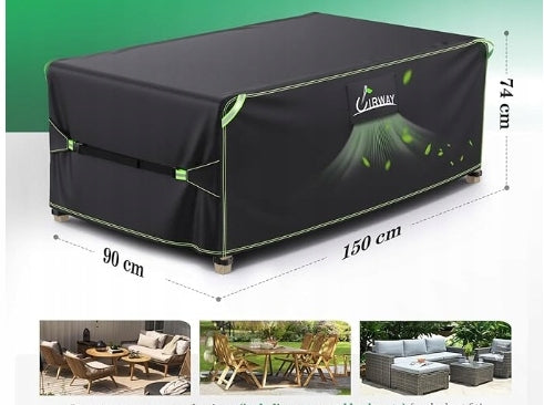 GARDEN FURNITURE COVER 150x90x74 cm WATERPROOF STRONG Uirway Manufacturer no brand