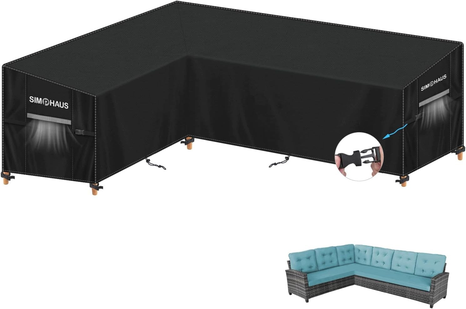 GARDEN FURNITURE COVER CORNER L 210x270cm WATERPROOF OXFORD