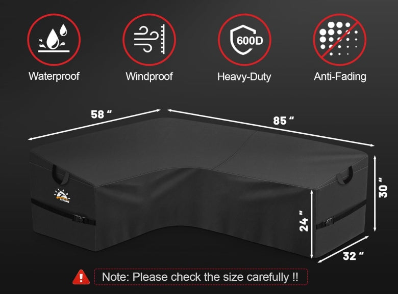 GARDEN FURNITURE COVER CORNER SHAPE L WATERPROOF COVER Manufacturer no brand