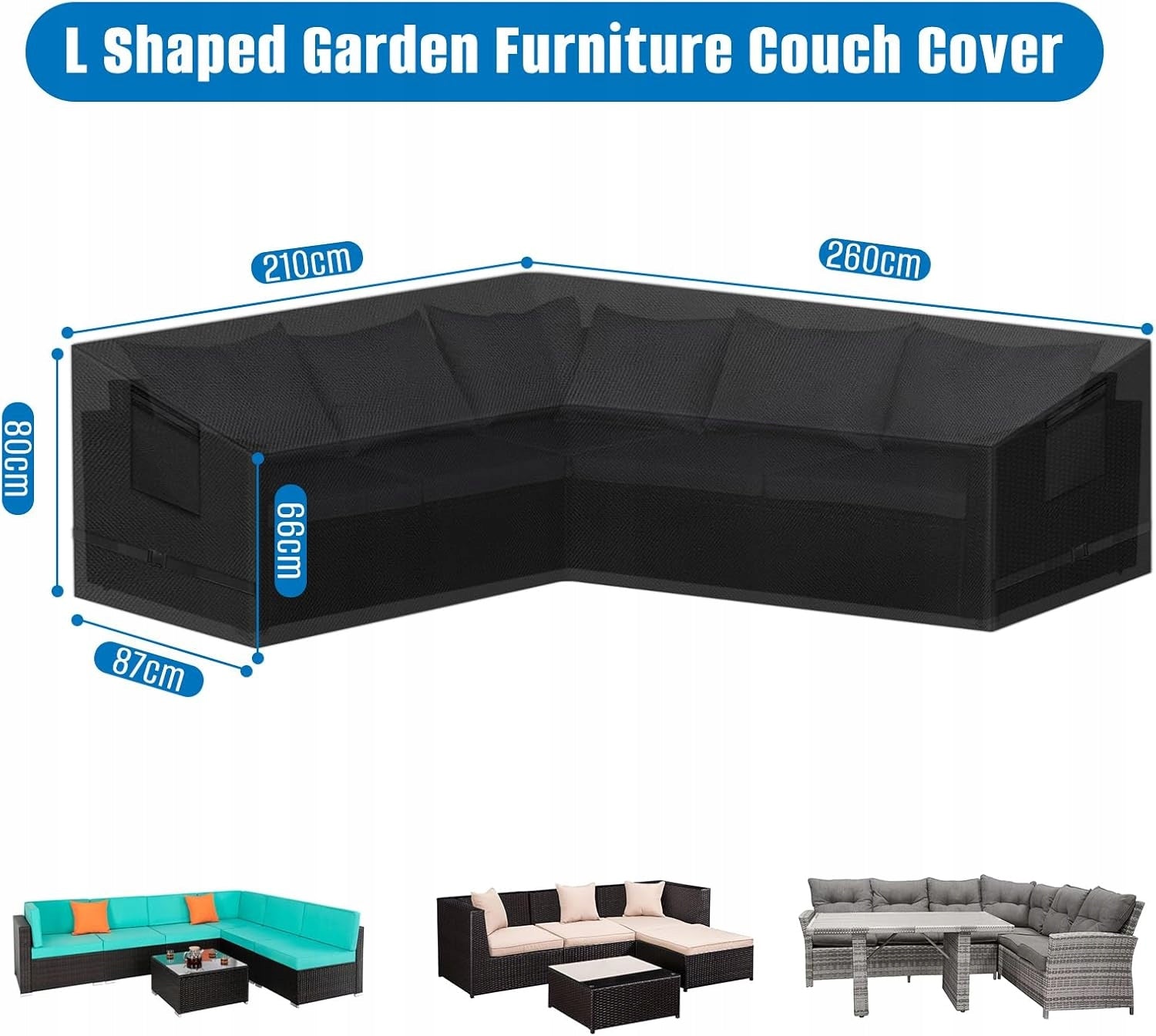GARDEN FURNITURE COVER CORNER SHAPE L WATERPROOF COVER Manufacturer no brand