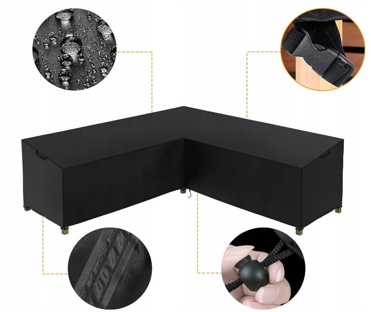 GARDEN FURNITURE COVER CORNER SOFA WATERPROOF LARGE COVER Length 215 cm
