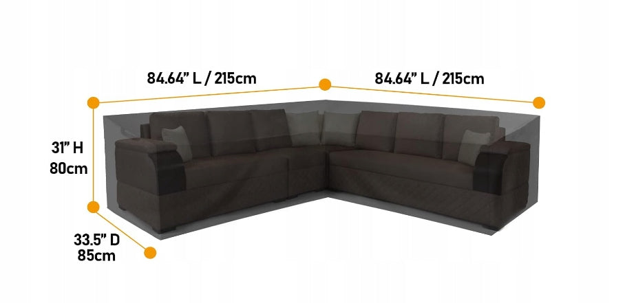 GARDEN FURNITURE COVER CORNER SOFA WATERPROOF LARGE COVER Manufacturer no brand