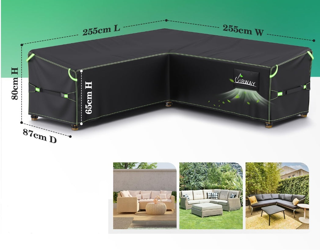 GARDEN FURNITURE COVER CORNER WATERPROOF PROTECTIVE tarpaulin 250x250 Packaging status original