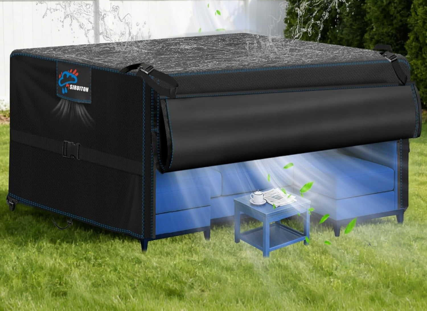 GARDEN FURNITURE COVER OUTDOOR WATERPROOF DURABLE 300x250x100CM Length 300 cm