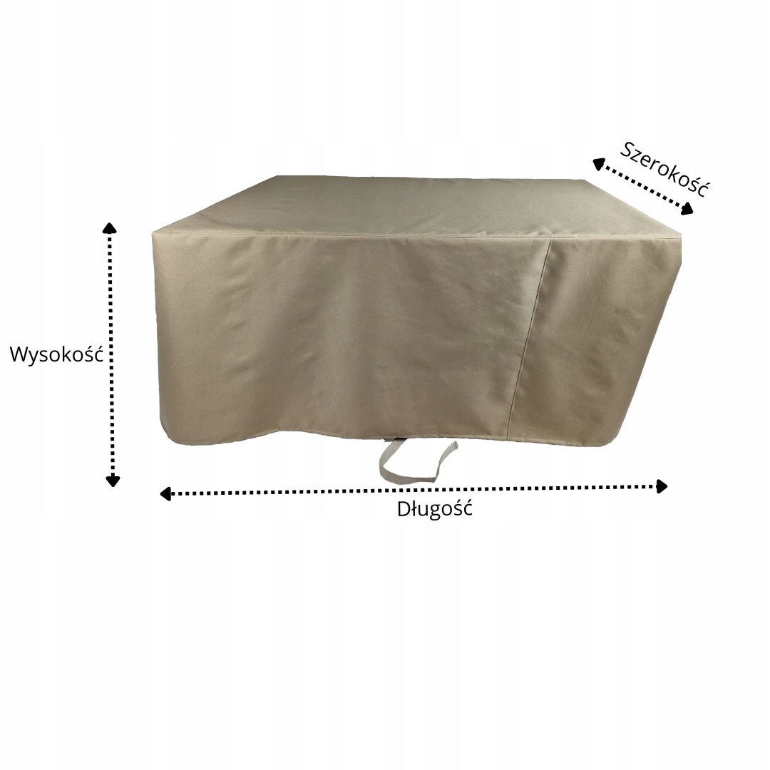 GARDEN FURNITURE COVER TABLE 200x100x80 BEIGE Product height 80 cm