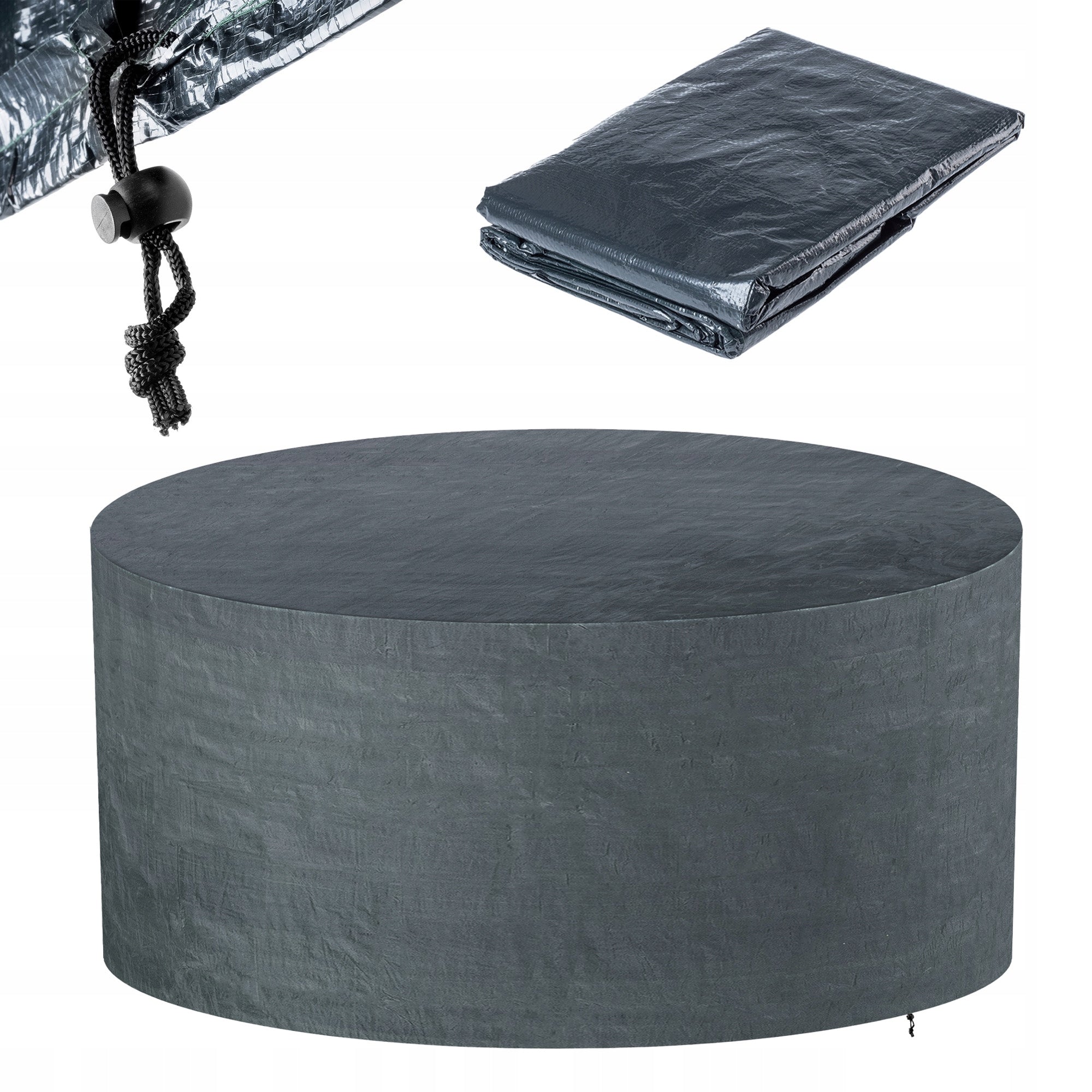 GARDEN FURNITURE COVER TABLE ARMCHAIR CHAIR WATERPROOF ROUND 190x190 Length 190 cm
