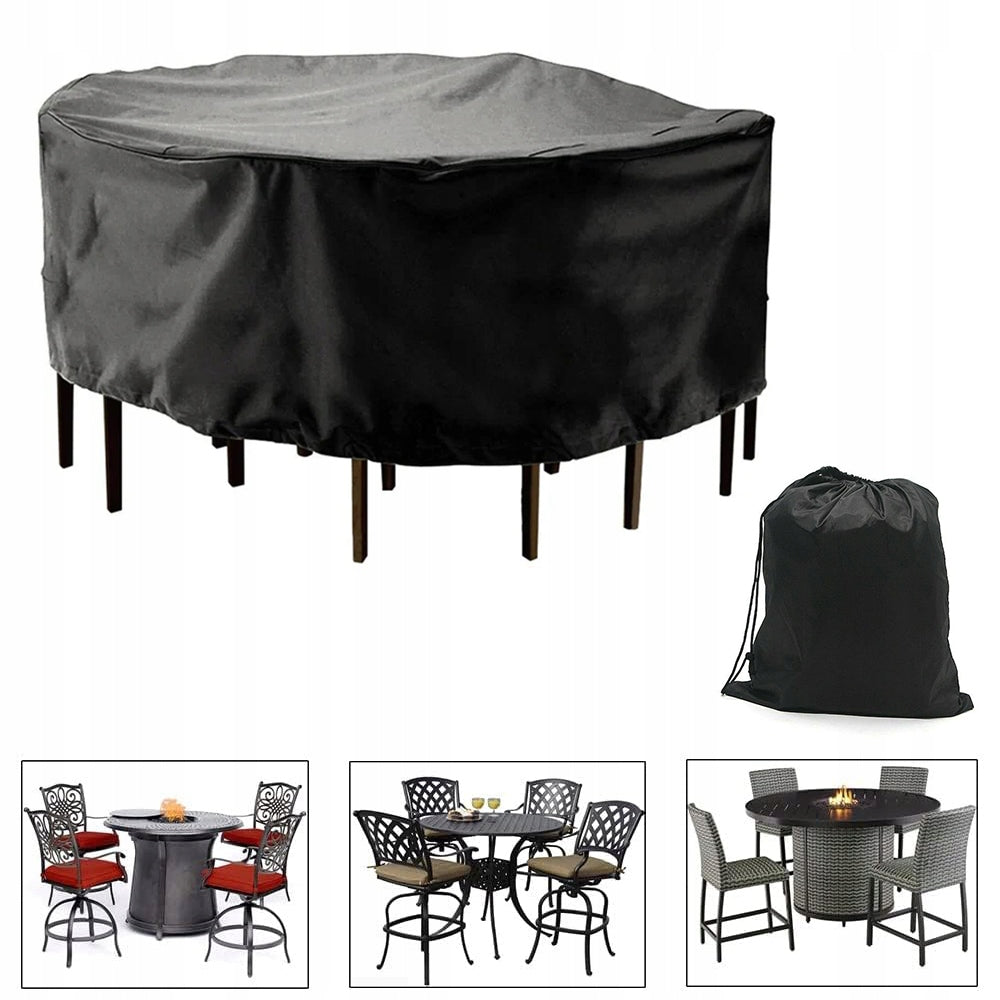 GARDEN FURNITURE COVER TABLE ARMCHAIR CHAIR WATERPROOF ROUND 230x110 Product width 230 cm