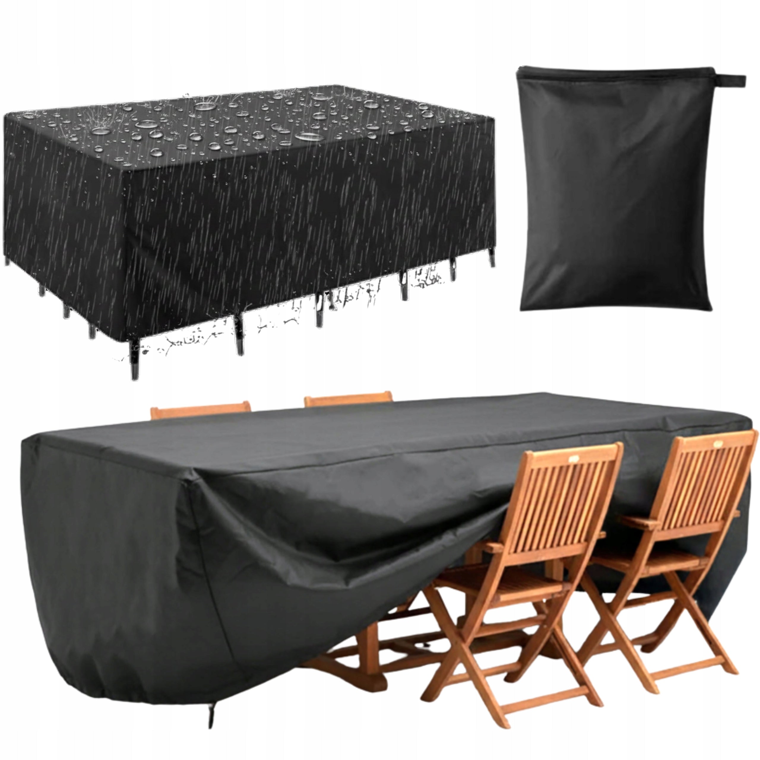 GARDEN FURNITURE COVER TABLE CHAIRS WATERPROOF STRONG UV 250x210x90 CM