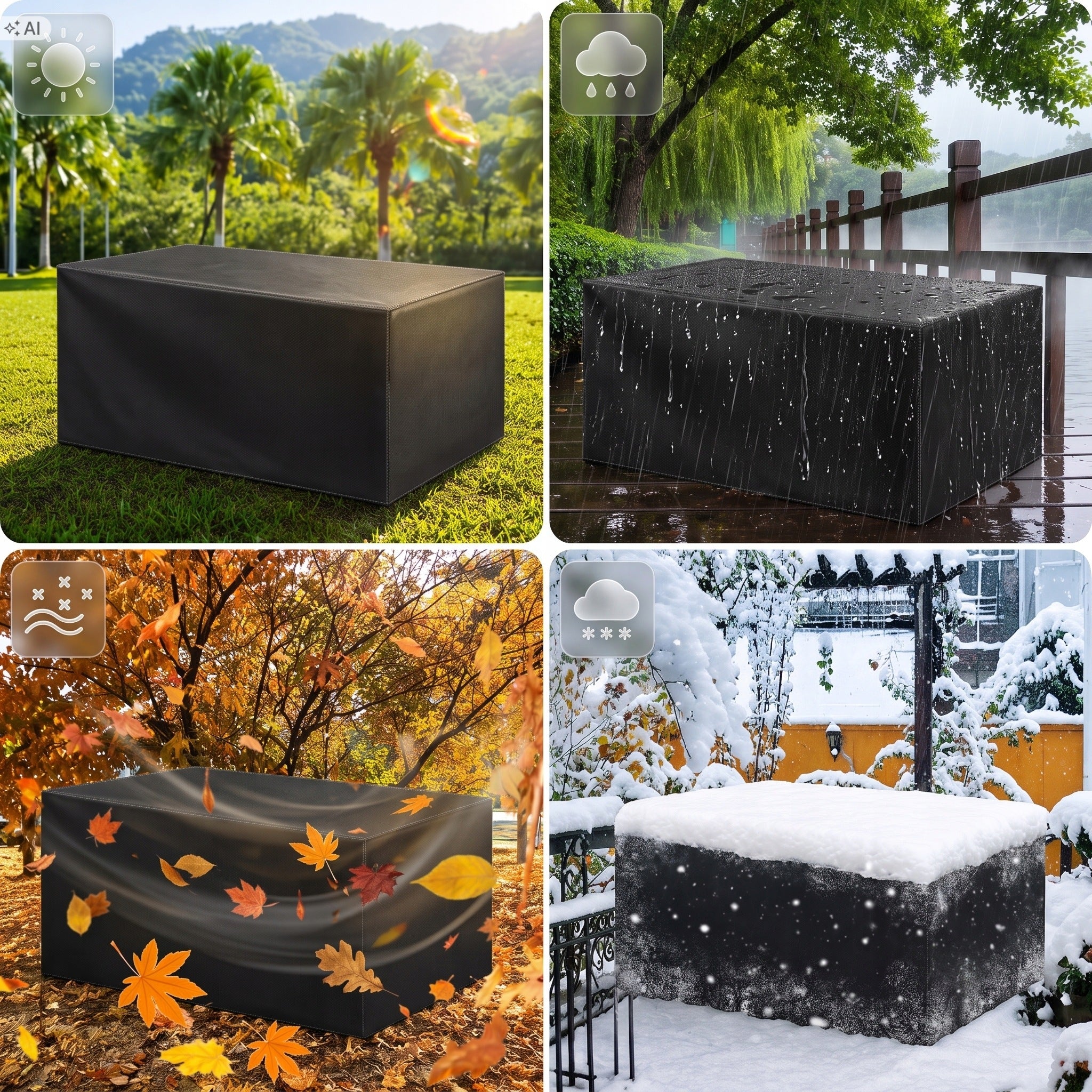 GARDEN FURNITURE COVER WOODRESISTANT 250x210x90 OXFORD STRONG MATERIAL Packaging status original