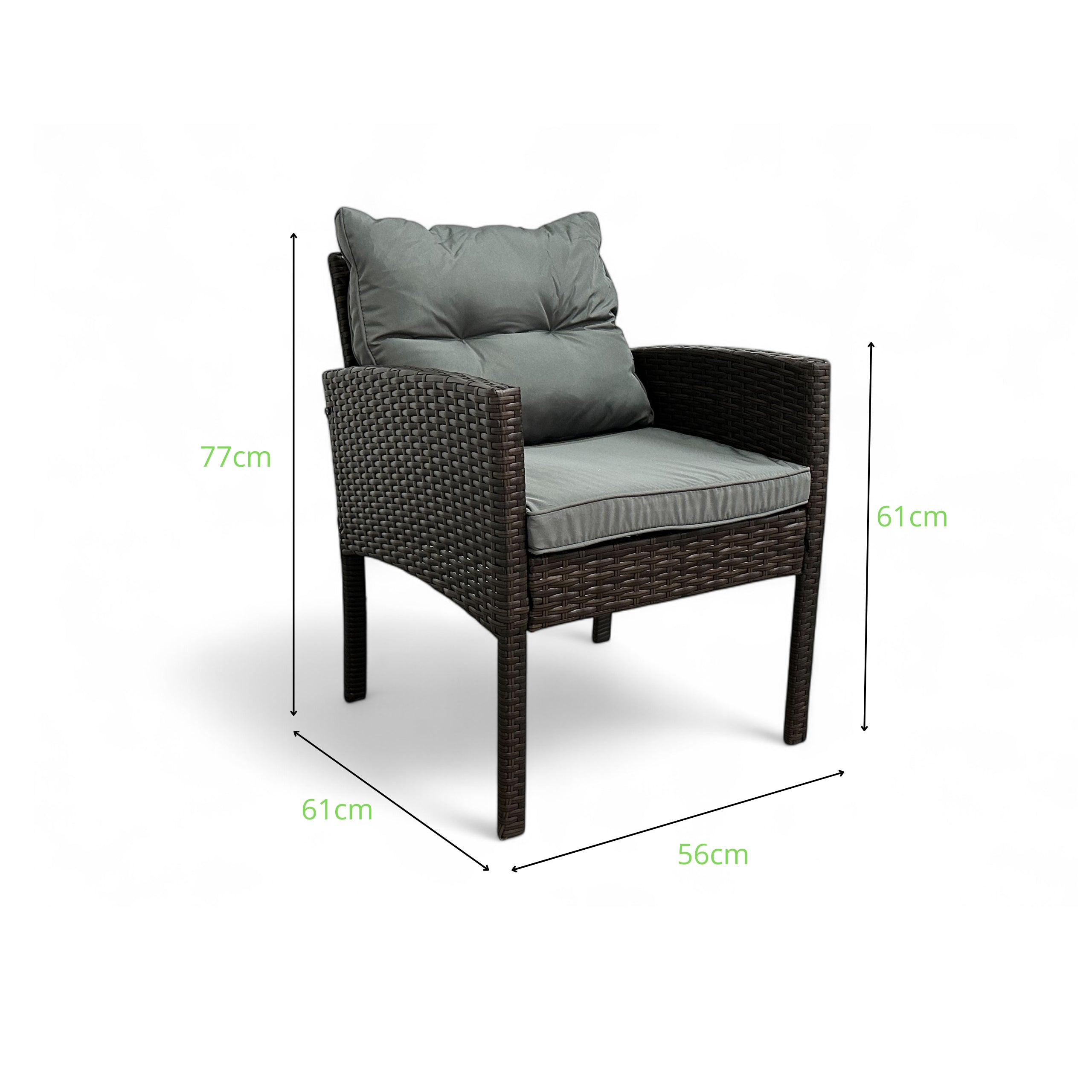 GARDEN FURNITURE GARDEN CHAIR SFS078-SC RATTAN BROWN LIGHT Set contents armchair