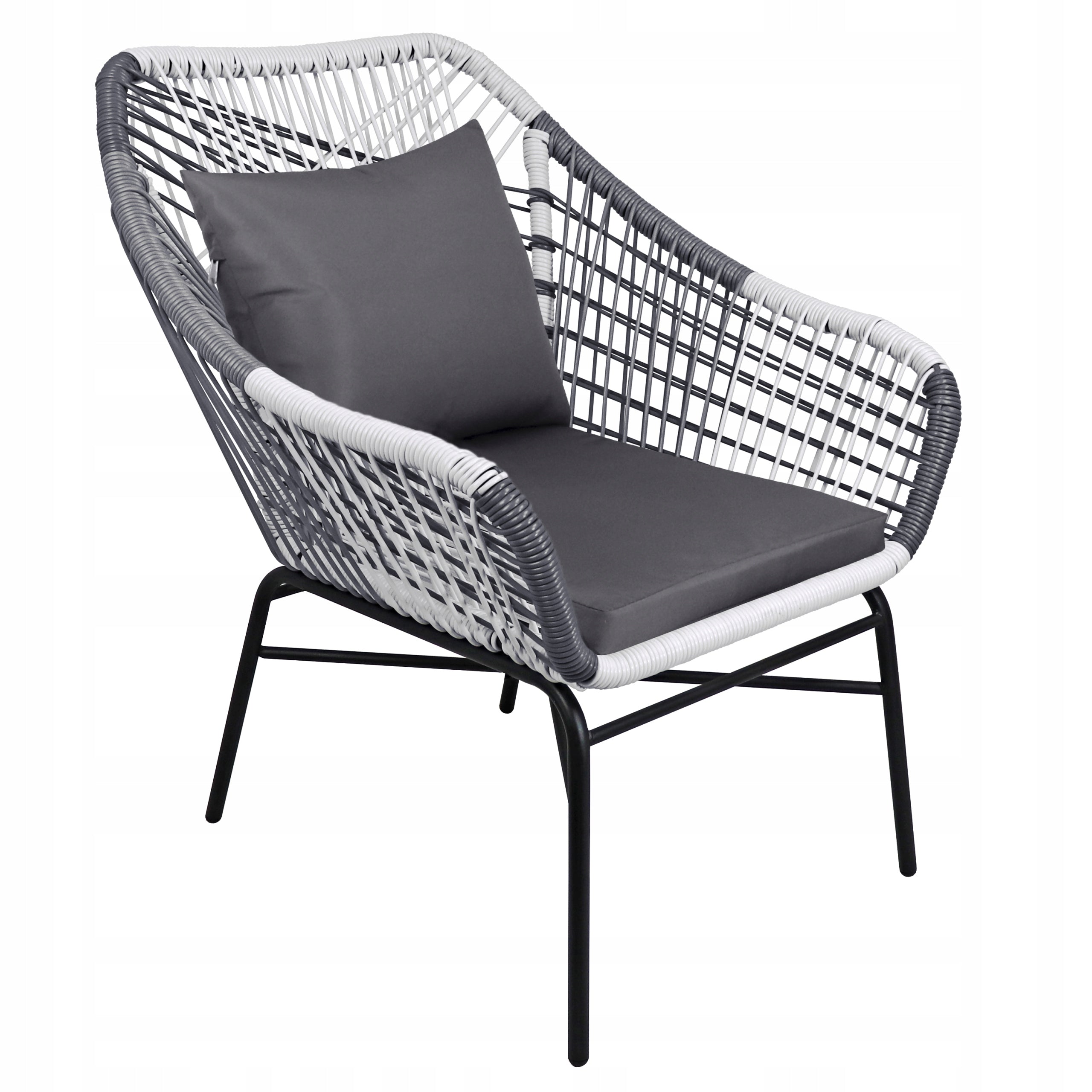 GARDEN FURNITURE SET 2 ARMCHAIRS + TABLE Set contents armchair end table