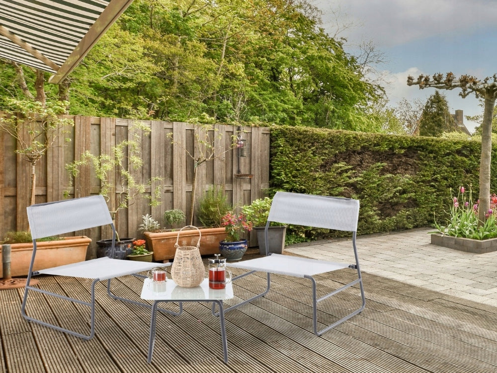 GARDEN FURNITURE SET 2 CHAIRS, TABLE - GREY Manufacturer code ANH3835