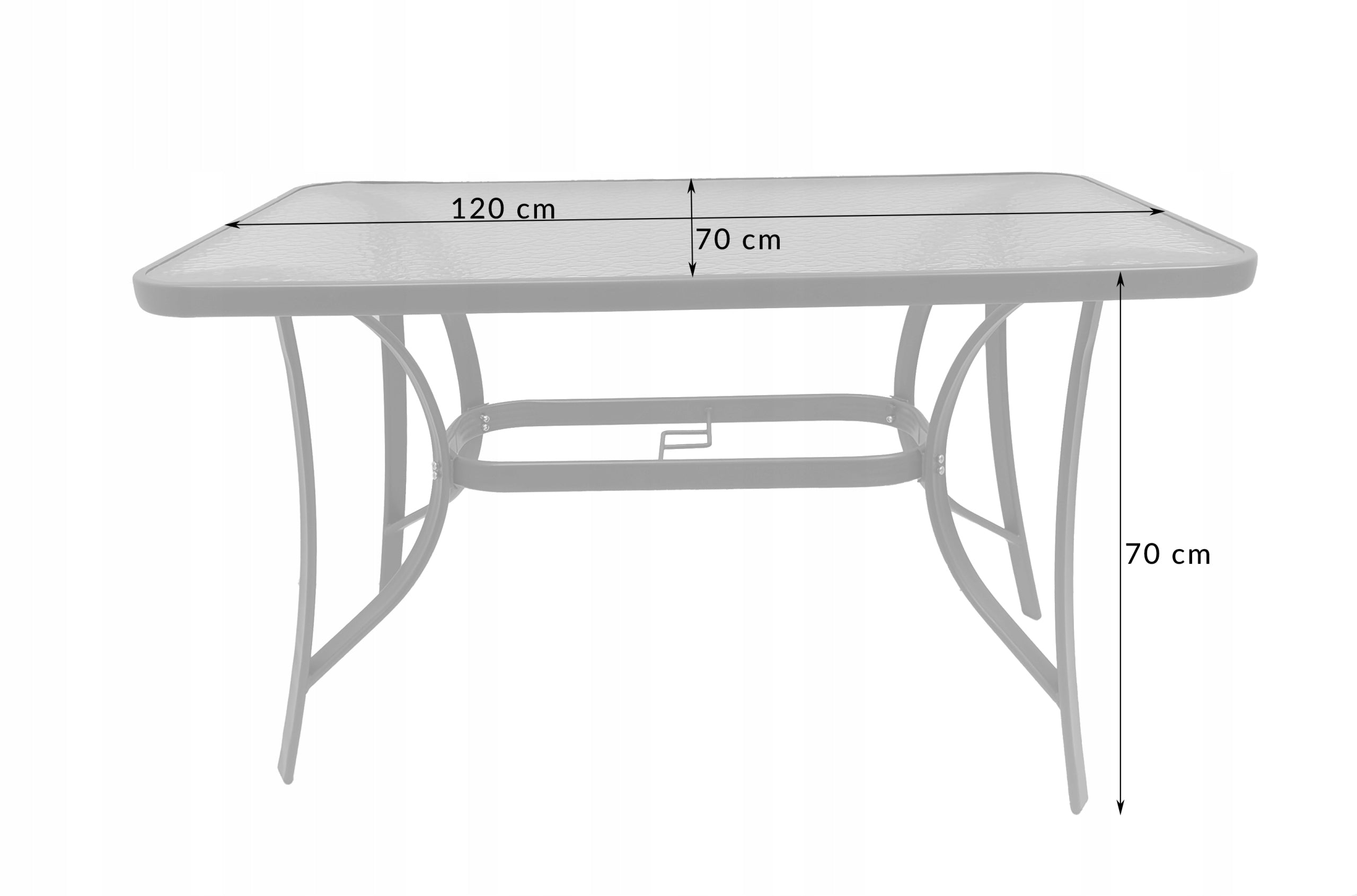 GARDEN FURNITURE SET BALCONY TERRACE TABLE 120x70 +4x CHAIRS MAJORCA GREY Manufacturer code 67049