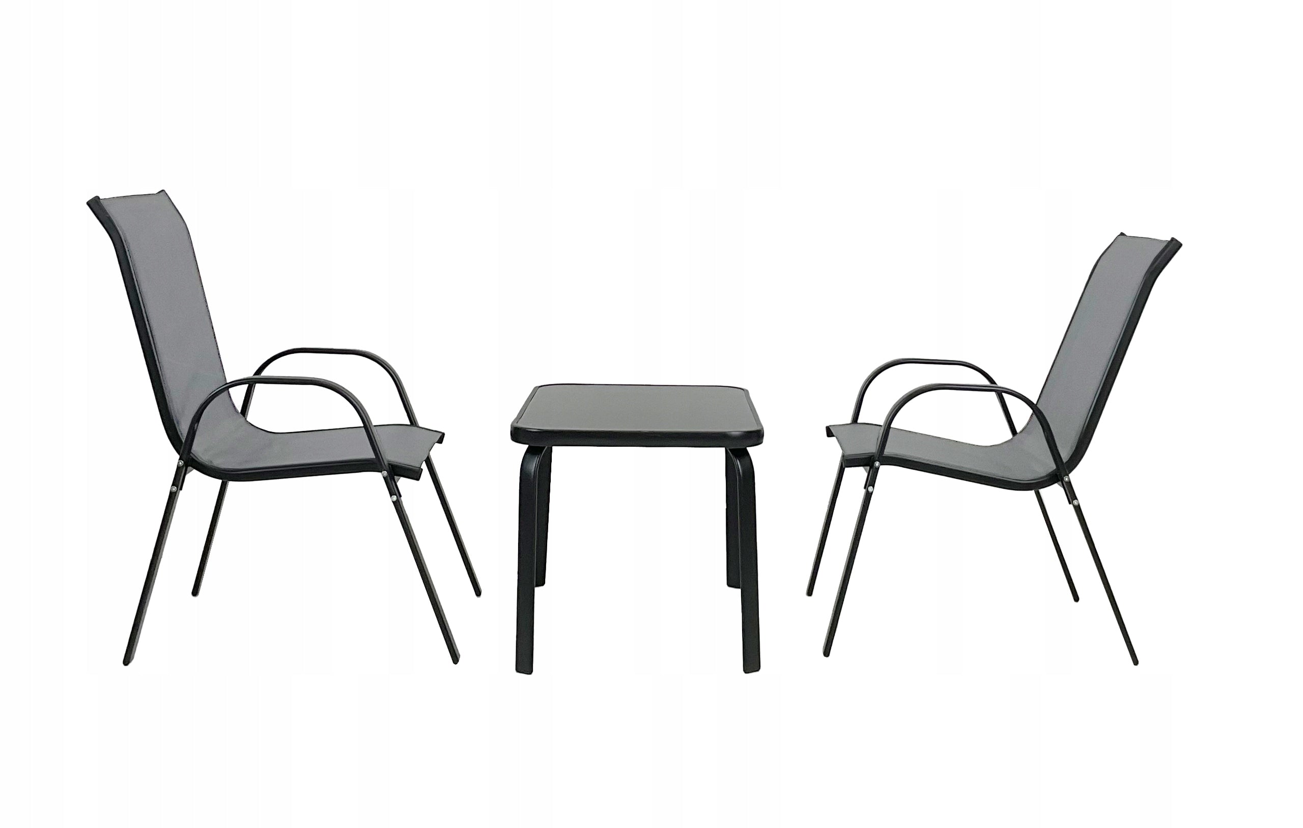 GARDEN FURNITURE SET BALCONY TERRACE TABLE 2x CHAIRS MALAGA GREY Manufacturer Kontrast