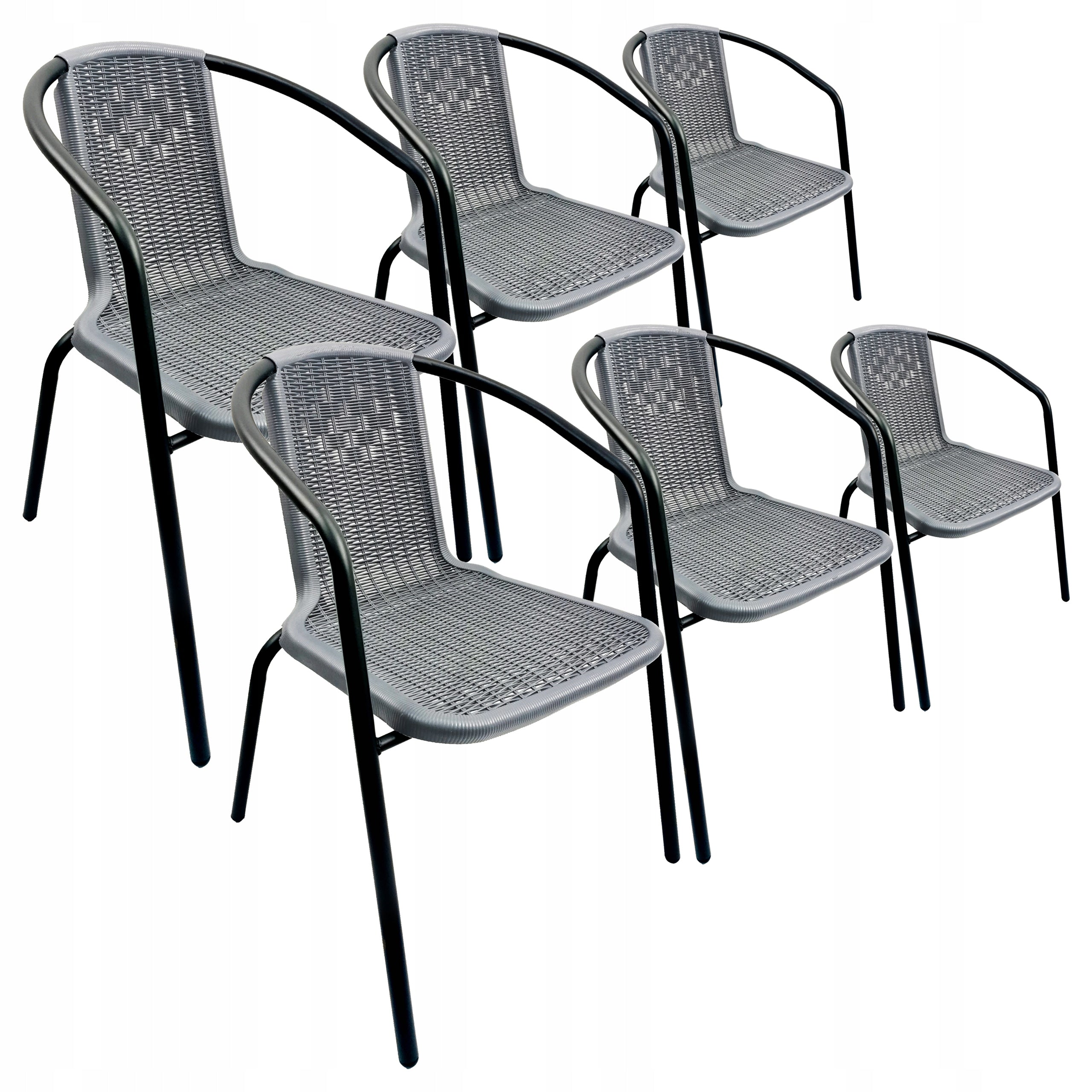 GARDEN FURNITURE SET BALCONY TERRACE TABLE FI90+6x CHAIRS LORETTO GREY Packaging status original