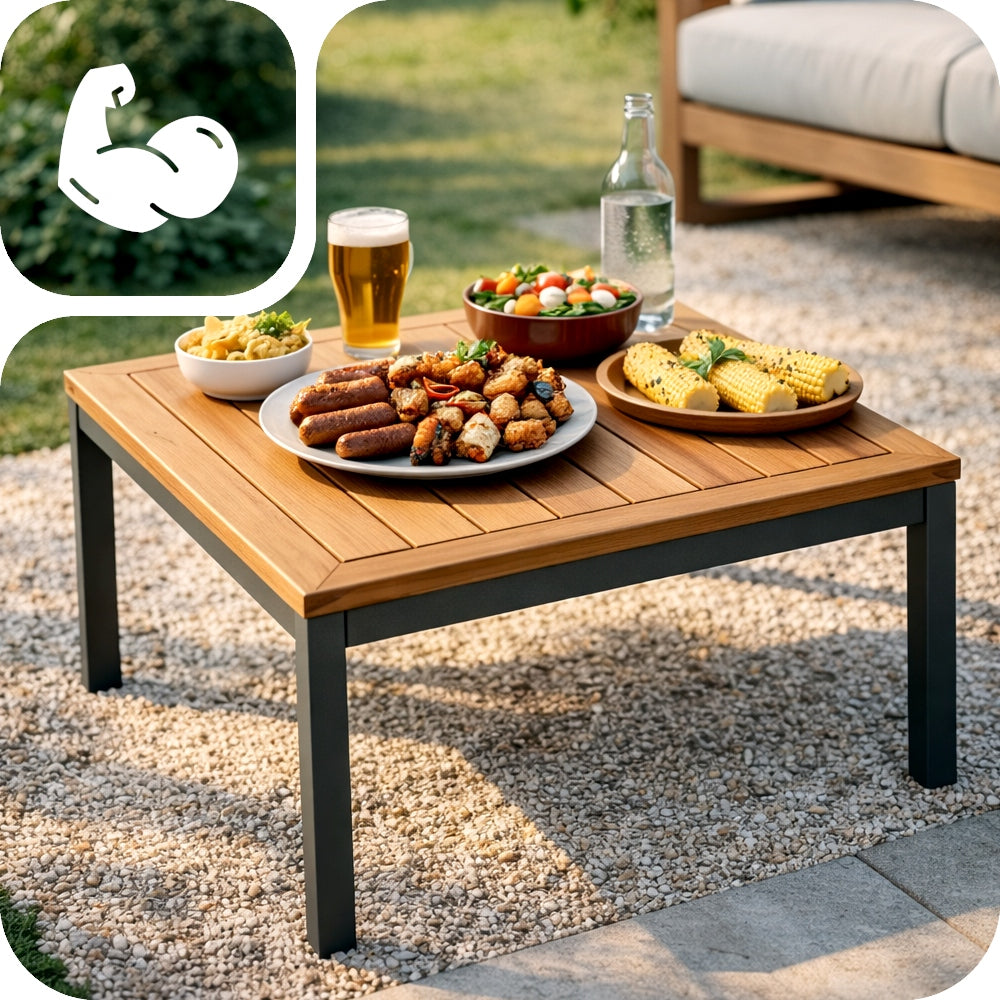 GARDEN FURNITURE SET CORNER SOFA MODULAR TABLE CUSHION SET Main material metal