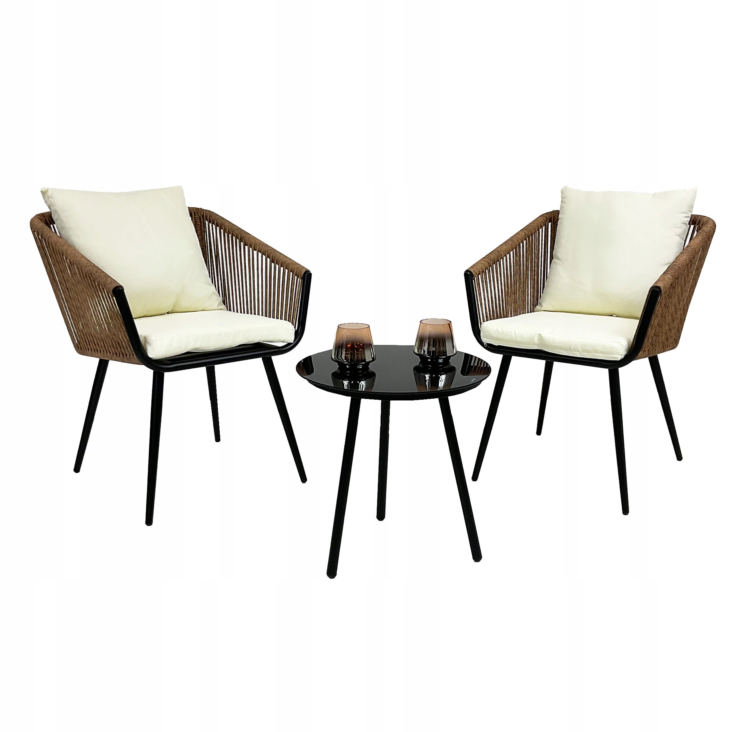 GARDEN FURNITURE SET FOR BALCONY TERRACE FOR GARDEN MARSEILLE BROWN