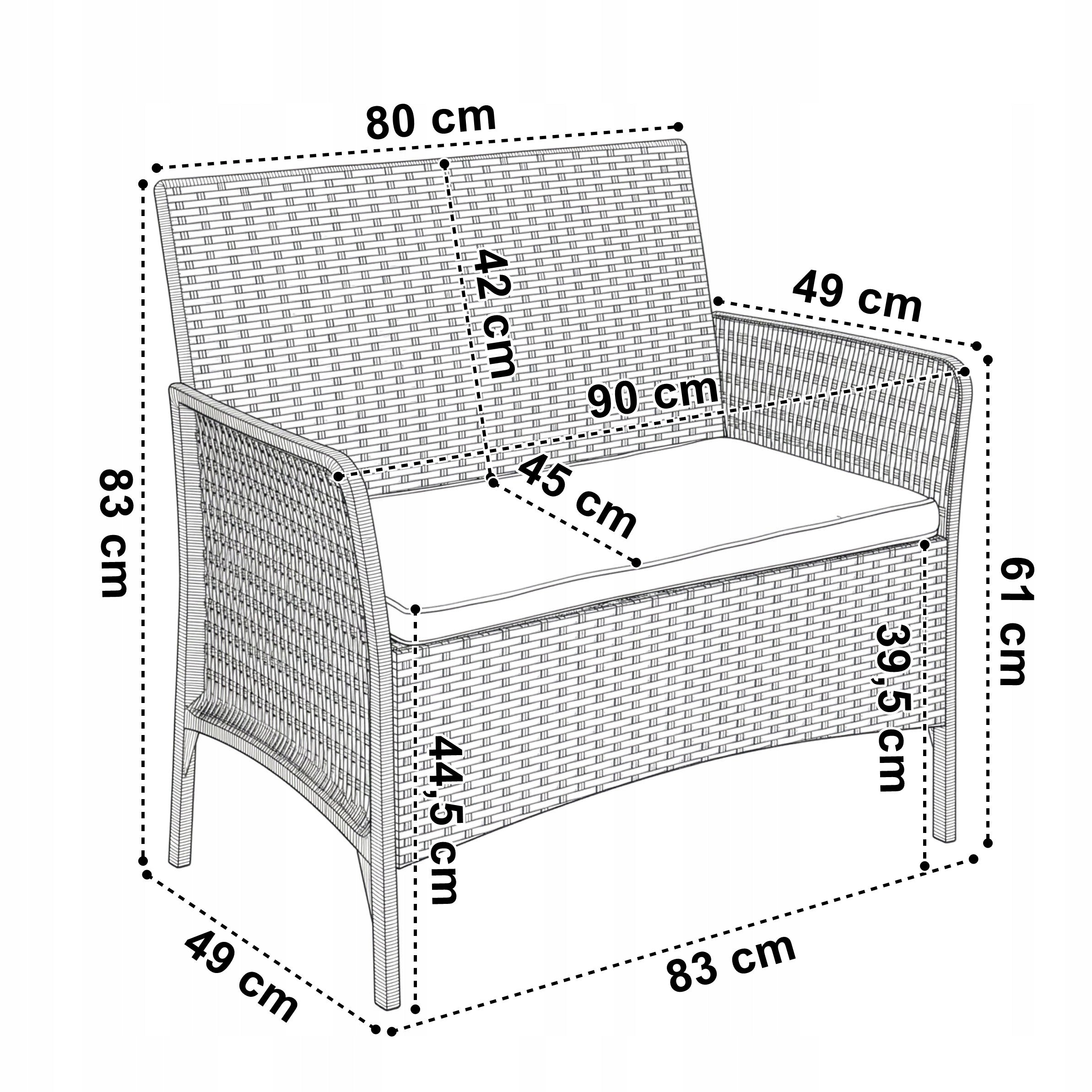 GARDEN FURNITURE SET GARDEN FURNITURE FOR TERRACE BALCONY SET TABLE ARMCHAIRS Manufacturer eHokery