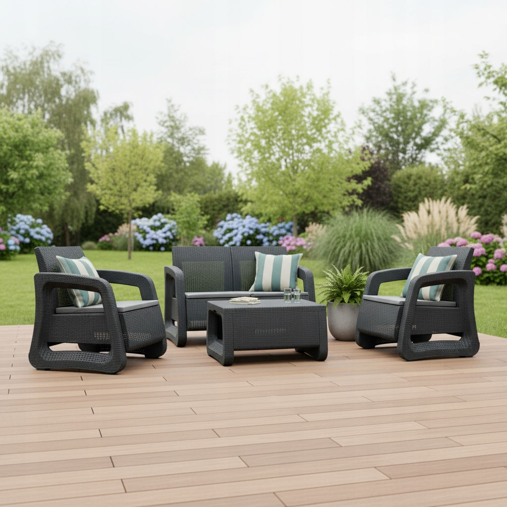 GARDEN FURNITURE SET LS03 RATTAN MTG FURNITURE SET GREY Manufacturer code MAS-LS-03